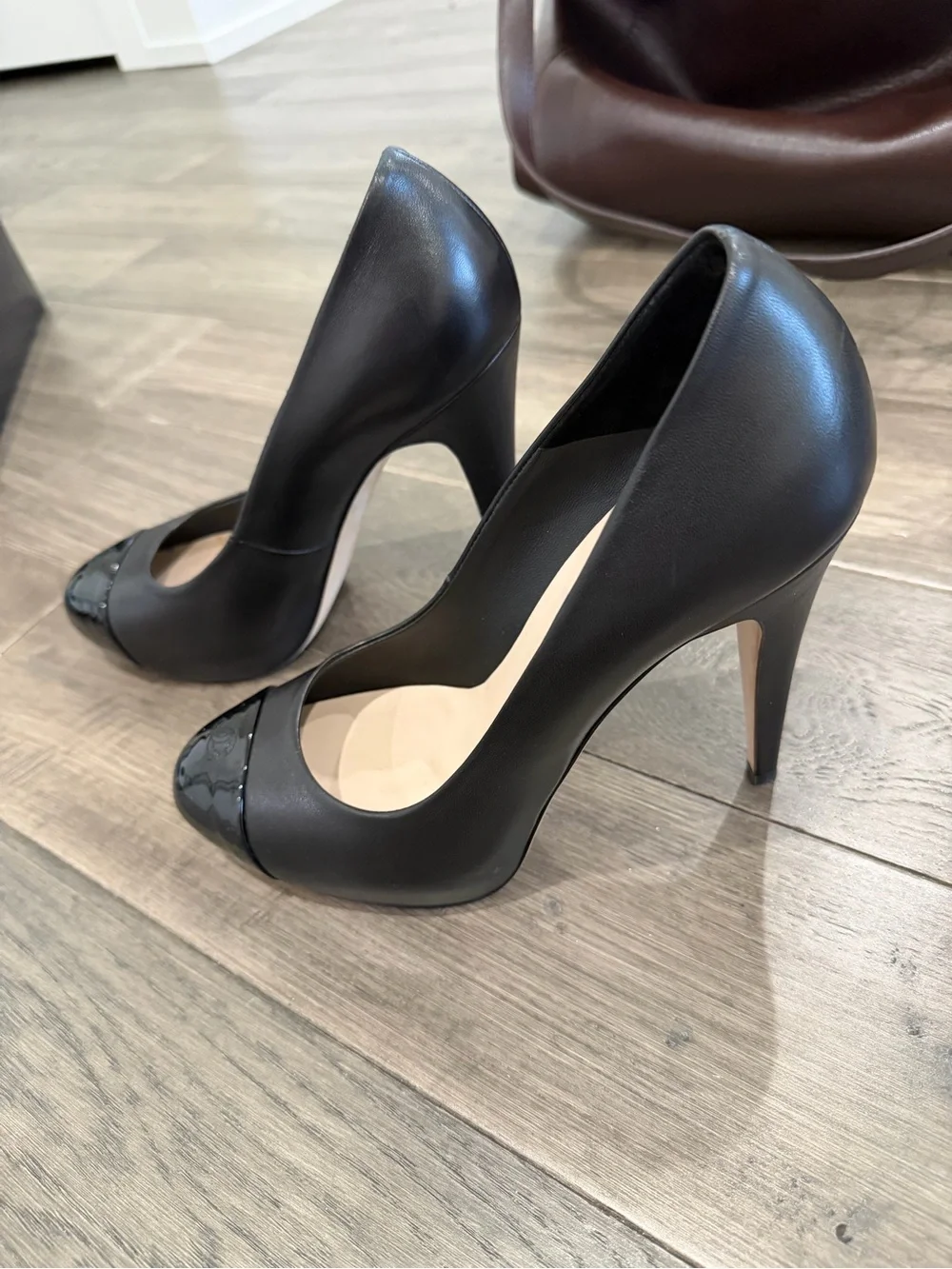 Authentic CHANEL Black Leather Pump